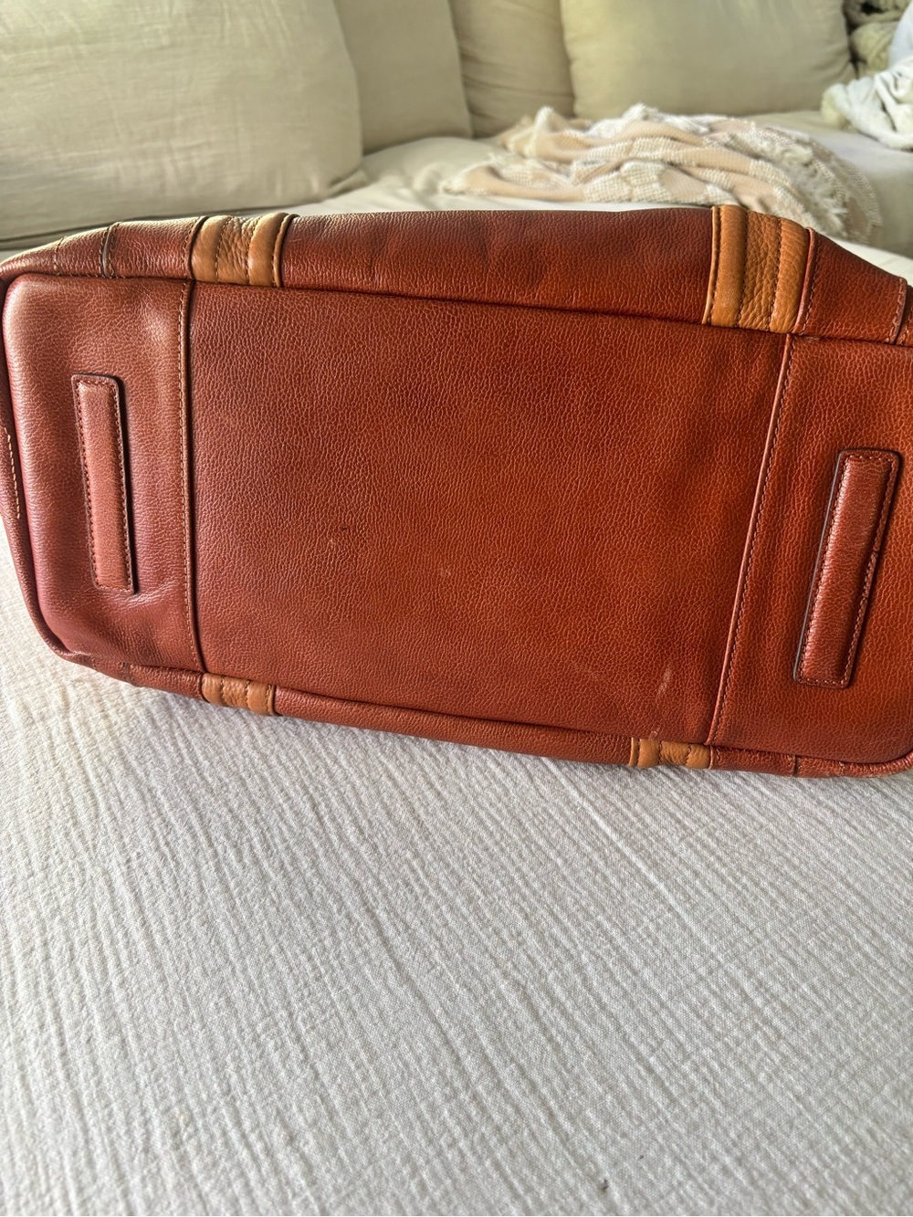 Hammit Ottis Weekender Tan genuine Leather Travel Bag - Picture 5 of 6